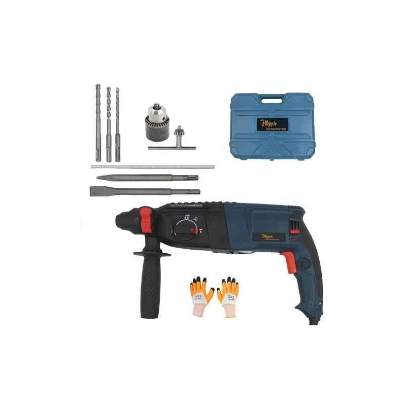 Hillgrove HGCM479M1 1200W 26mm Impact Drill Machine with Gloves Drill Chuck & SDS Adapter image-6