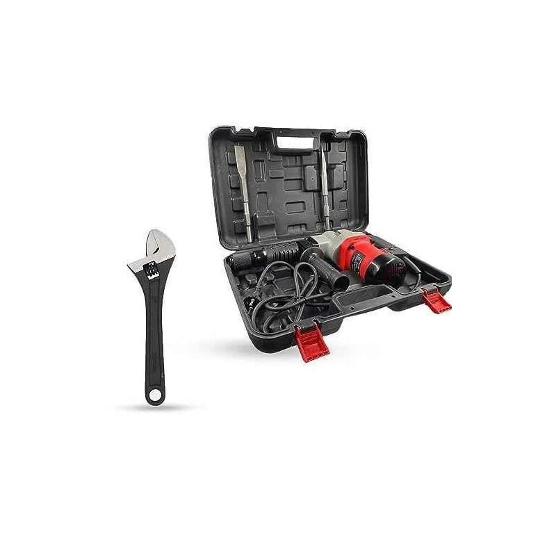 Hillgrove HGCM1386 1200W Demolition Hammer Concrete Breaker with 2 Bits BMC Box & 8-Inch Adjustable Wrench image-4