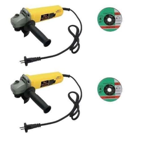 Hillgrove HGCM267M1 850W 100mm Angle Grinder with Grinding Wheel (Pack of 2) image-1