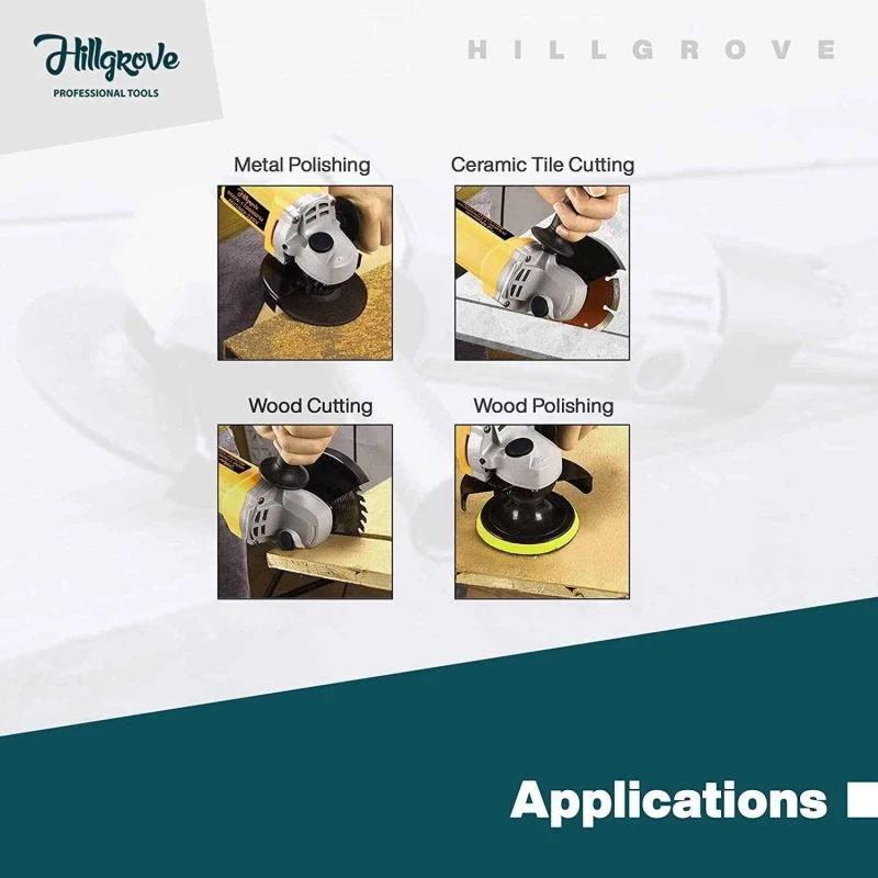 Hillgrove HGCM267M1 850W 100mm Angle Grinder with Grinding Wheel (Pack of 2) image-5