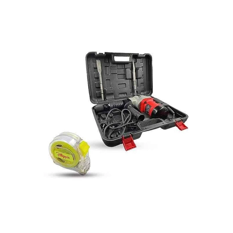 Hillgrove HGCM1390 1200W Demolition Hammer Concrete Breaker with 2 Bits & Measuring Tape image-3
