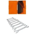 Hillgrove HGCM553 8-Piece Double Ring Spanner Set with 9-Piece Hex Allen Key Set image-1