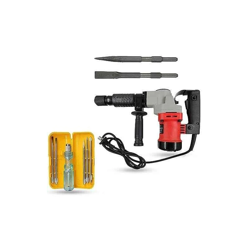 Hillgrove HGCM1381 1200W Demolition Hammer Concrete Breaker with 2 Bits & 5-in-1 Screwdriver image-5