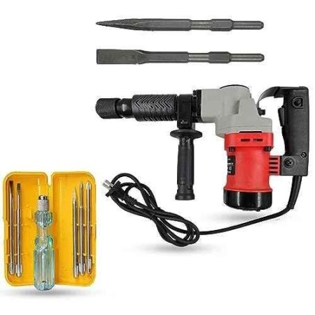 Hillgrove HGCM1381 1200W Demolition Hammer Concrete Breaker with 2 Bits & 5-in-1 Screwdriver image-5