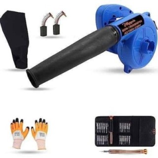 Hillgrove HGCM1094 800W Blue Electric Air Blower with Carbon Brushes Gloves & 25-in-1 Screwdriver image-2