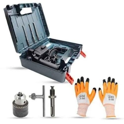 Hillgrove HGCM867 Hammer Drill Machine with Bits Chuck Adapter & Gloves image-2