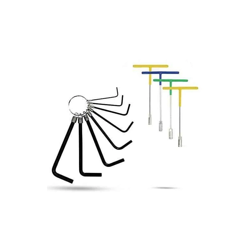 Hillgrove HGCM980 8-Piece Ring Hex Allen Key & 4-Piece T Spanner Set image-4