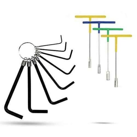 Hillgrove HGCM980 8-Piece Ring Hex Allen Key & 4-Piece T Spanner Set image-4