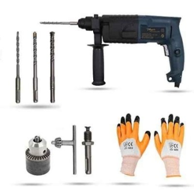 Hillgrove HGCM868 Hammer Drill Machine with Bits Chuck Adapter & Gloves image-5