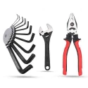 Hillgrove HGCM999 10-Piece Hex Allen Key 8-Inch Combinational Plier & 8-Inch Adjustable Wrench Spanner Set image-6
