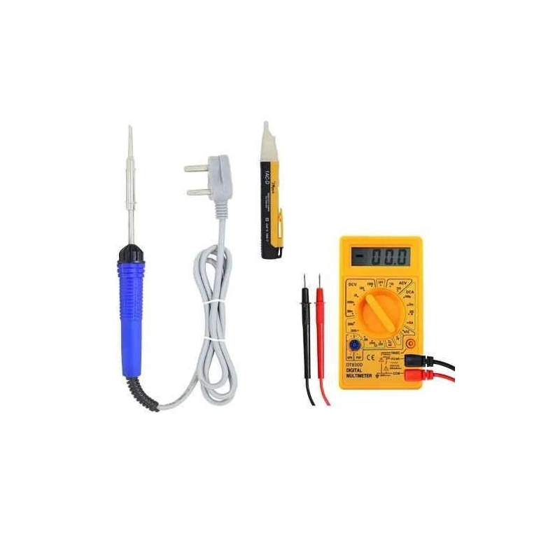 Hillgrove HGCM667 25W Soldering Iron Digital Multimeter & Non-Contact Voltage Tester Combo image-3