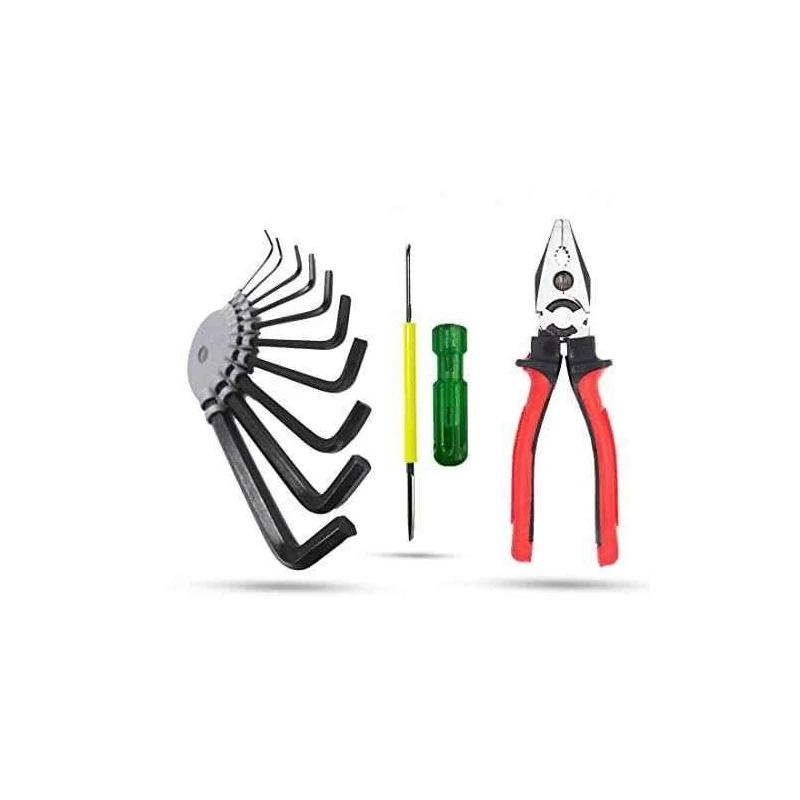 Hillgrove HGCM998 10-Piece Hex Allen Key 2-in-1 Screwdriver & 8-Inch Plier Set image-5