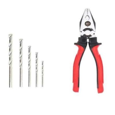 Hillgrove HGCM820 5-Piece Heavy Duty Masonry Drill Bit Set with 8-Inch Combinational Plier image-5