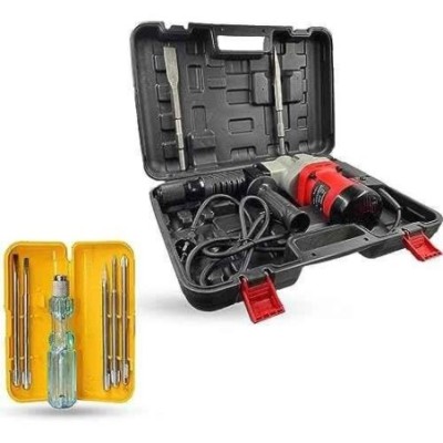Hillgrove HGCM1394 1200W Demolition Hammer Concrete Breaker with 2 Bits & 5-in-1 Screwdriver image-2
