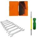 Hillgrove HGCM331M1 9-Piece Full Hex Allen Key Set with 8 Double Open End Wrenches & 2-in-1 Phillips Screwdriver image-1