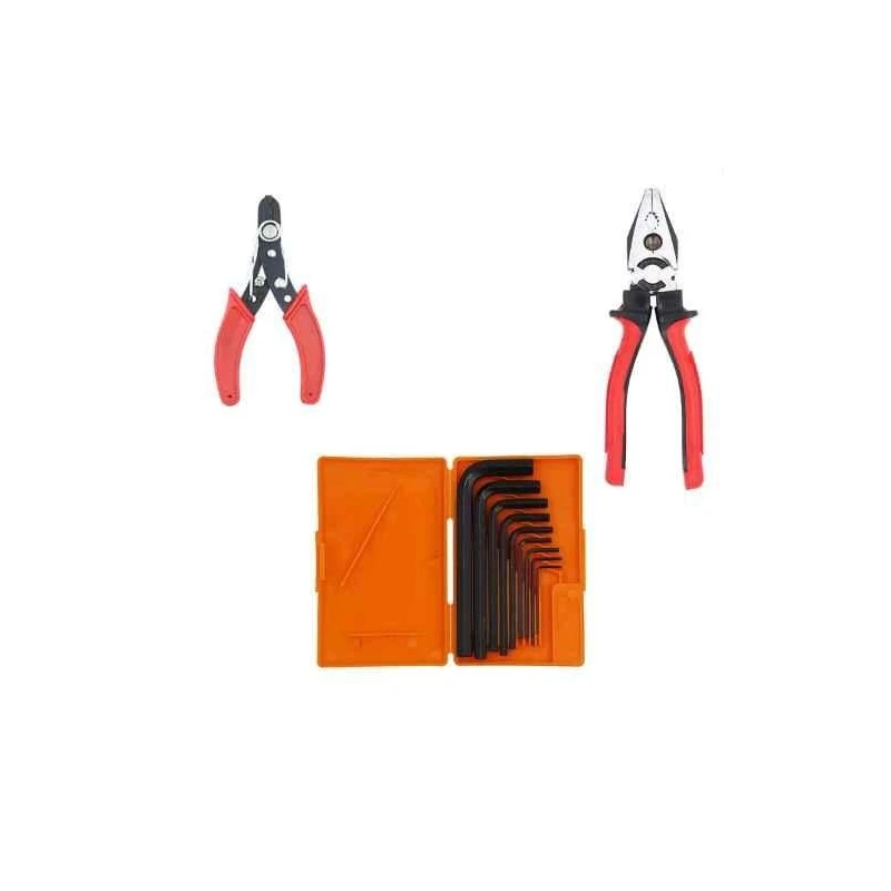 Hillgrove HGCM337M1 9-Piece Full Hex Allen Key Set with 8-Inch Combination Plier & Wire Cutter image-1