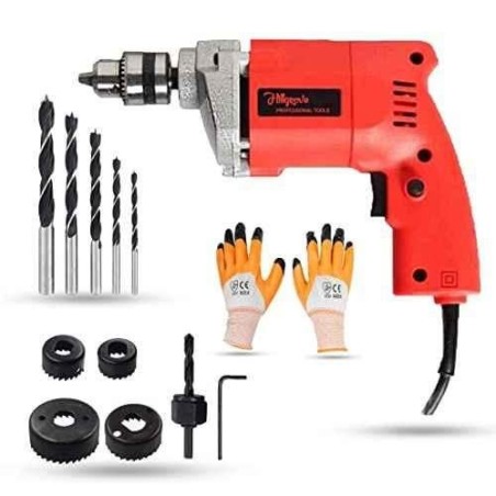 Hillgrove HGCM916 500W Variable Speed Drill Machine with 5 Wood Drill Bits Gloves & 6-Piece Hole Saw image-5