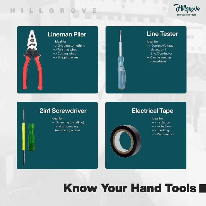 Hillgrove HGCM231M1 16-Piece Power Tools Kits image-3