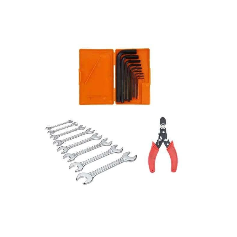 Hillgrove HGCM332M1 9-Piece Full Hex Allen Key Set with 8 Double Open End Wrenches & Wire Cutter image-1