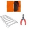 Hillgrove HGCM332M1 9-Piece Full Hex Allen Key Set with 8 Double Open End Wrenches & Wire Cutter