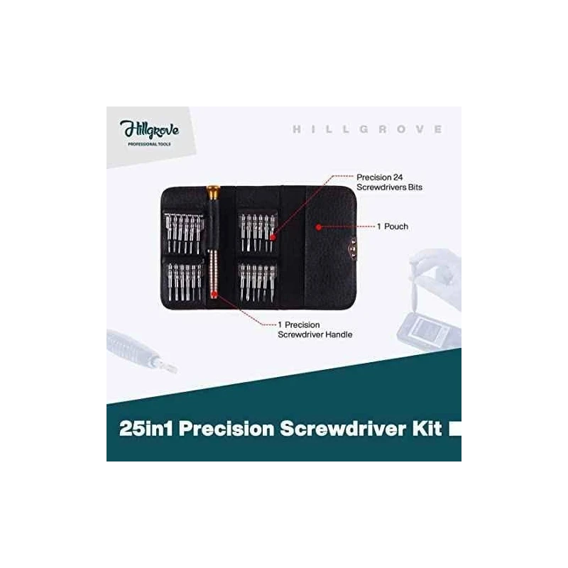 Hillgrove HGCM1267 25-in-1 Portable Pocket Screwdriver with Line Tester image-5