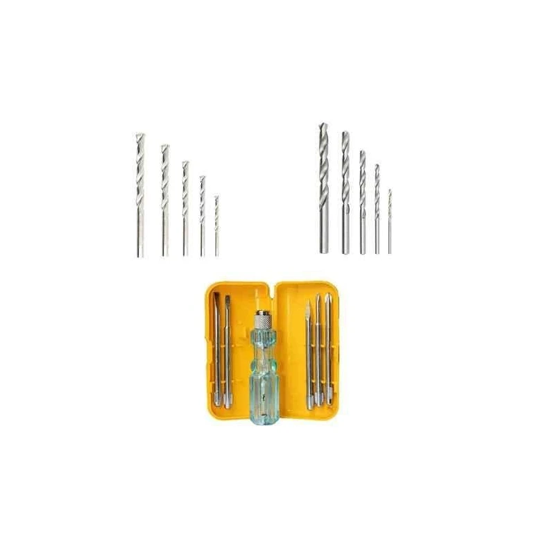 Hillgrove HGCM455M1 10-Piece HSS & Masonry Drill Bit Set with 5-in-1 Combination Screwdriver image-3