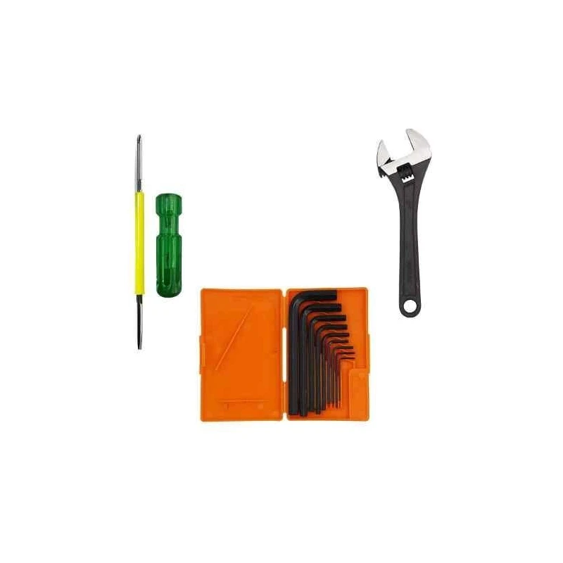 Hillgrove HGCM336M1 9-Piece Full Hex Allen Key Set with 8-Inch Adjustable Wrench & 2-in-1 Phillips Screwdriver image-1