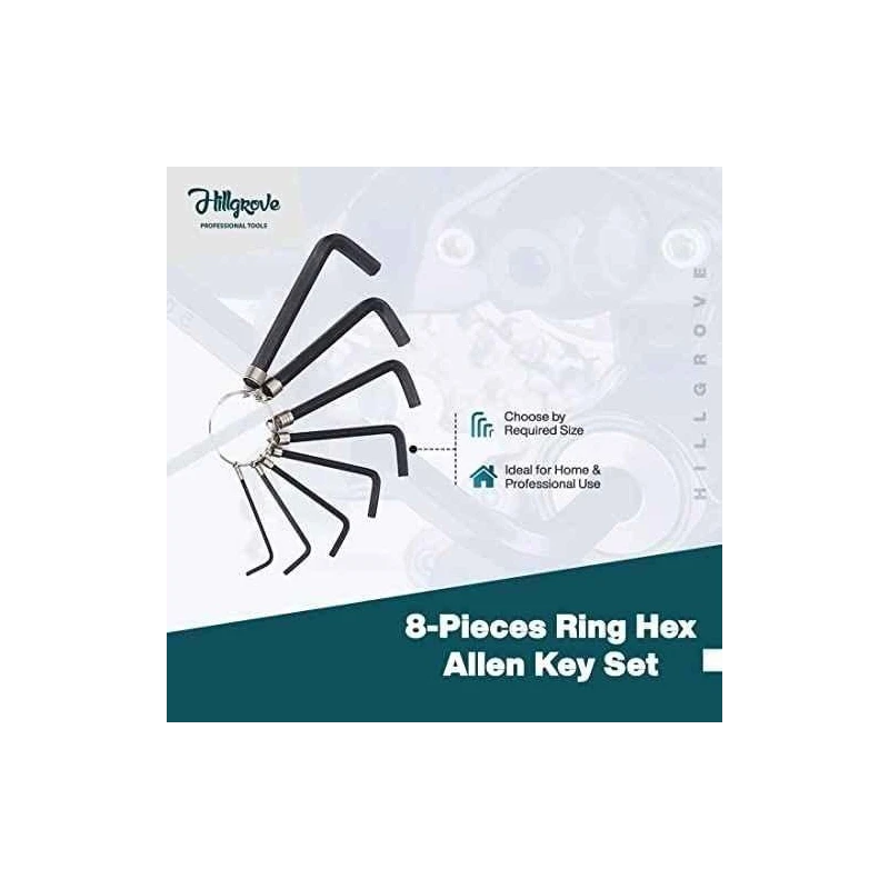 Hillgrove HGCM978 8-Piece Ring Hex Allen Key Set for Bike Bicycle & Cycle image-3