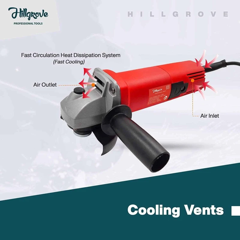 Hillgrove HGCM268M1 850W 100mm Angle Grinder with Grinding Wheel (Pack of 2) image-1