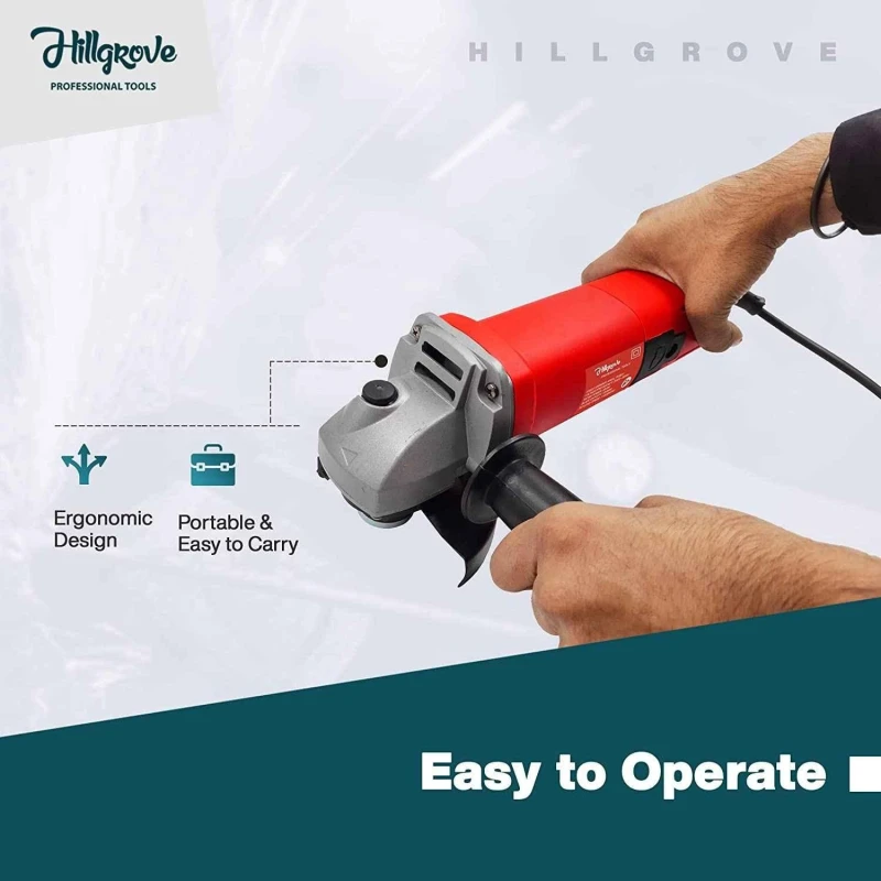 Hillgrove HGCM268M1 850W 100mm Angle Grinder with Grinding Wheel (Pack of 2) image-2