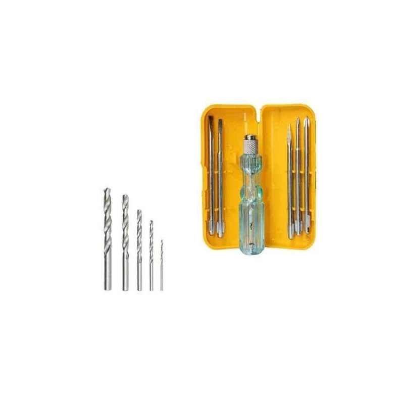 Hillgrove HGCM458M1 5-Piece HSS Drill Bit Set with 5-in-1 Combination Screwdriver Kits image-2