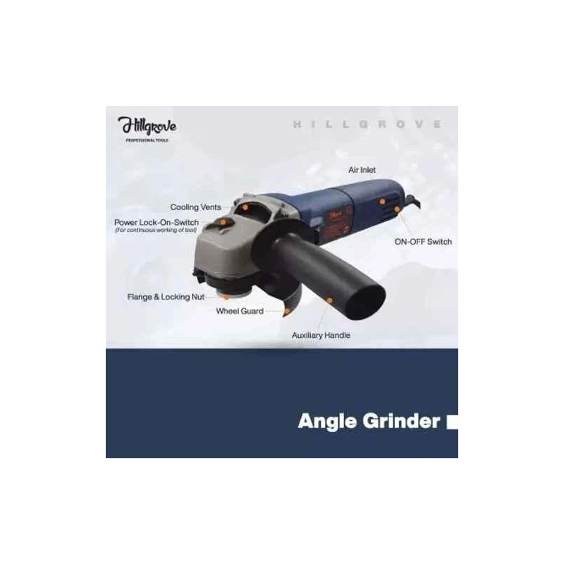 Hillgrove HG0187 100mm Metal Angle Grinder image-2