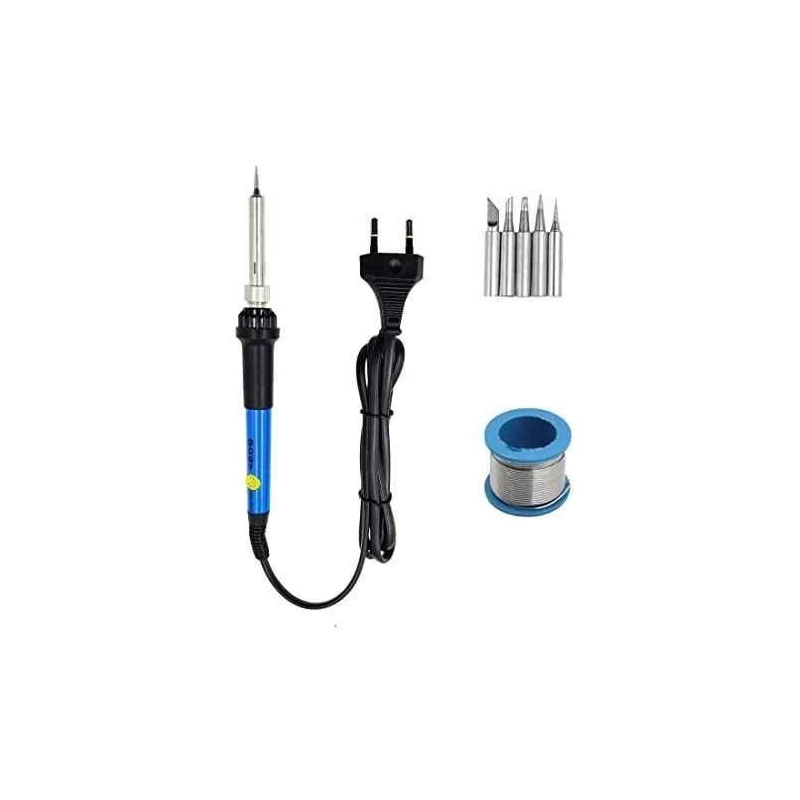 Hillgrove HG0104 2-in-1 Electronic Mobile Soldering Iron Equipment Tool Kits with Wire image-1