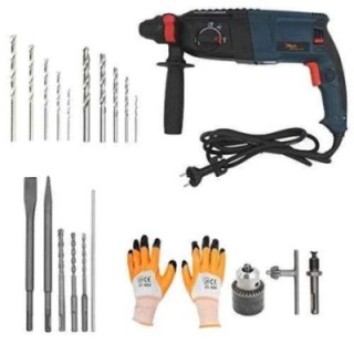 Hillgrove HGCM142 1200W 900rpm 26mm Hammer Impact Drill Machine Set image-1