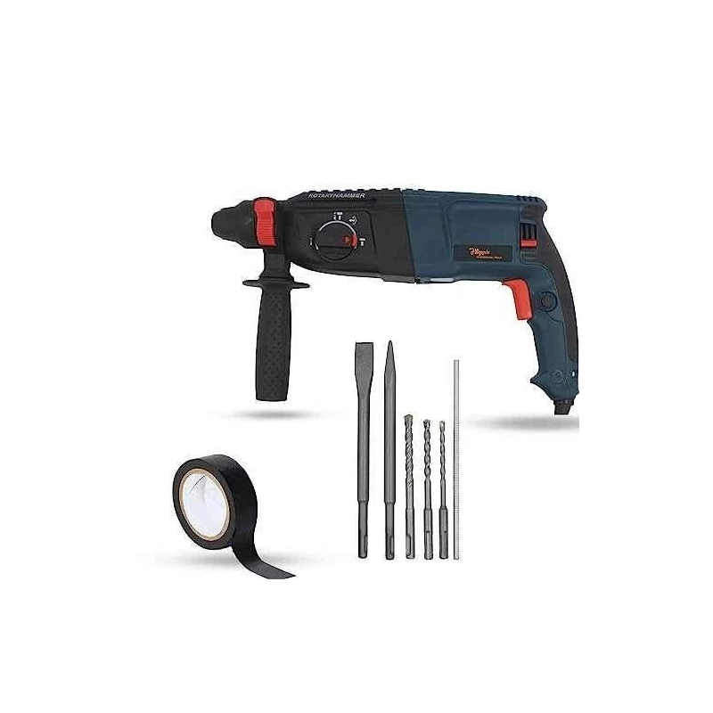 Hillgrove HGCM1218 1200W Hammer Impact Drill Machine with 5 SDS Plus Bits & Electrical Tape image-1