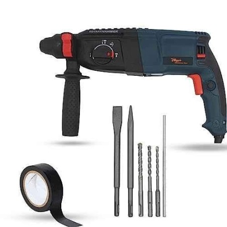 Hillgrove HGCM1218 1200W Hammer Impact Drill Machine with 5 SDS Plus Bits & Electrical Tape image-1