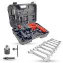Hillgrove HGCM1263 Hammer Drill Machine with Bits Chuck Adapter & Wrench Set image-1