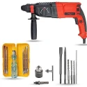 Hillgrove HGCM1257 1200W Hammer Impact Drill Machine with 5 SDS Plus Bits Drill Chuck SDS Adapter & 5-in-1 Screwdriver image-1