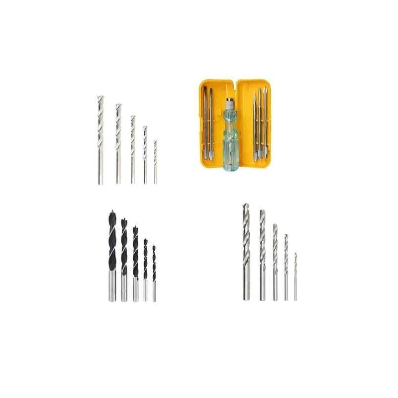 Hillgrove HGCM454M1 15-Piece HSS Wood & Masonry Drill Bit Set with 5-in-1 Screwdriver Combo image-4