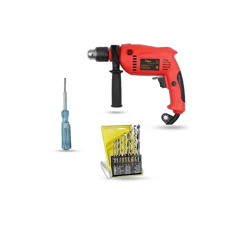 Hillgrove HGCM1357 700W 13mm Power Drill Machine with 9 Drill Bits & Line Tester image-6