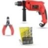 Hillgrove HGCM1358 700W 13mm Power Drill Machine with 9 Drill Bits & Wire Cutter