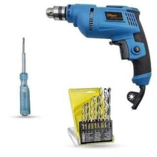 Hillgrove HGCM1370 500W 10mm Power Drill Machine with 9 Drill Bits & Line Tester image-4