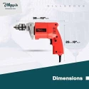 Hillgrove HGCM913 500W Variable Speed Drill Machine with 5 Wood Drill Bits & 6-Piece Hole Saw Set image-3