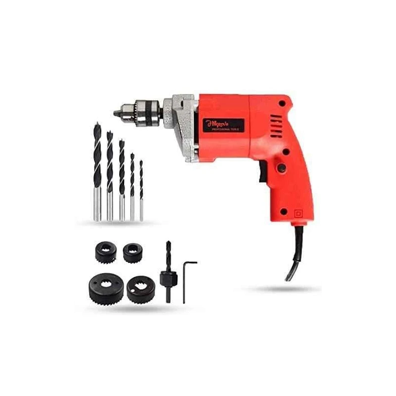 Hillgrove HGCM913 500W Variable Speed Drill Machine with 5 Wood Drill Bits & 6-Piece Hole Saw Set image-5