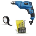 Hillgrove HGCM1369 500W 10mm Power Drill Machine with 9 Drill Bits & Electrical Tape image-5