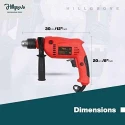 Hillgrove HGCM1349 700W 13mm Power Drill Machine with 9 Drill Bits & Gloves image-1