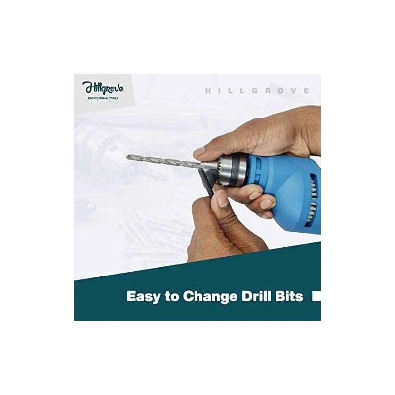 Hillgrove HGCM1371 500W 10mm Power Drill Machine with 9 Drill Bits & Wire Cutter image-4
