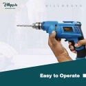 Hillgrove HGCM1363 500W 10mm Power Drill Machine with 9 Drill Bits & Scissor image-2