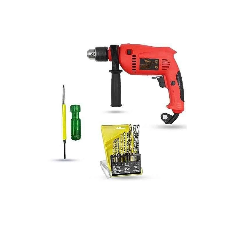 Hillgrove HGCM1354 700W 13mm Power Drill Machine with 9 Drill Bits & 2-in-1 Screwdriver image-4