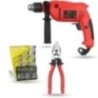 Hillgrove HGCM1352 700W 13mm Power Drill Machine with 9 Drill Bits & 8-Inch Plier